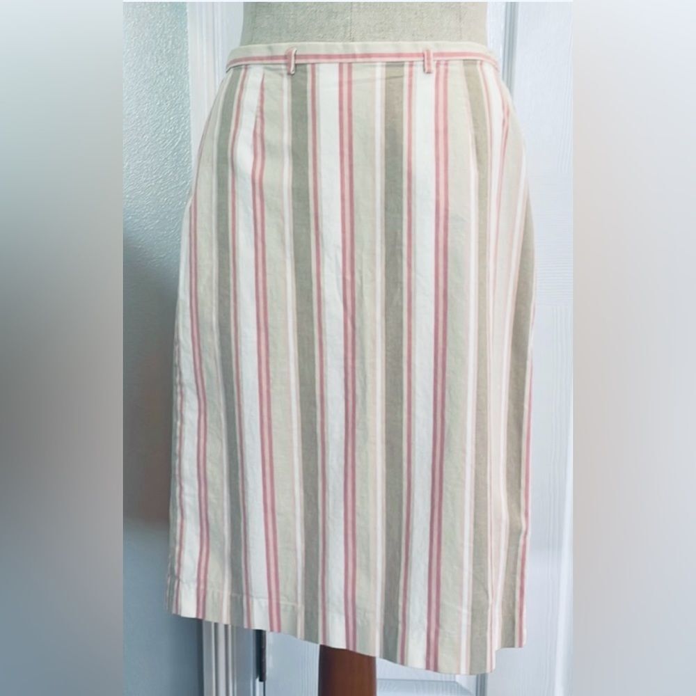 GAP vintage Y2K STRIPED ZIP UP PENCIL SKIRT / GAP LONG SLEEVE TOP